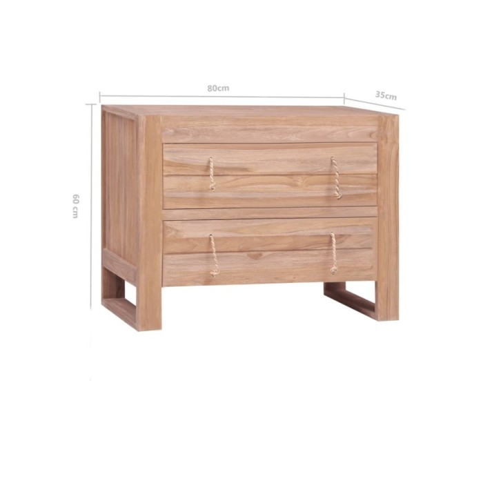 Buffet 80x35x60 cm Bois de teck massif