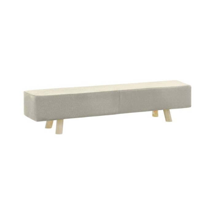 Repose-pied Crème 120x28x26 cm Tissu