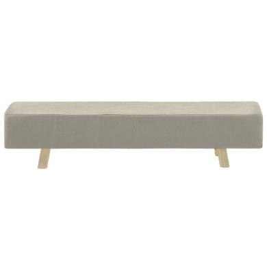 Repose-pied Crème 120x28x26 cm Tissu