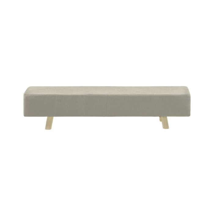 Repose-pied Crème 120x28x26 cm Tissu