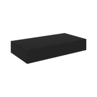Étagère murale flottante avec tiroir Noir 48x25x8 cm