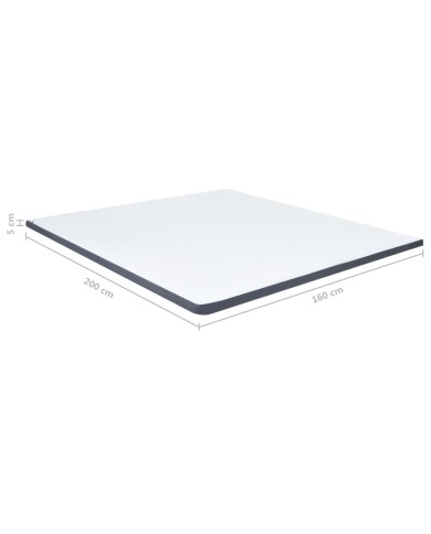 Surmatelas de sommier tapissier 200x160x5 cm