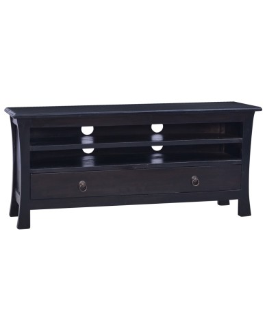 Meuble TV Café noir clair 100x30x45 cm Bois d'acajou massif