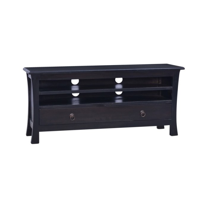 Meuble TV Café noir clair 100x30x45 cm Bois d'acajou massif