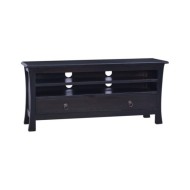 Meuble TV Café noir clair 100x30x45 cm Bois d'acajou massif