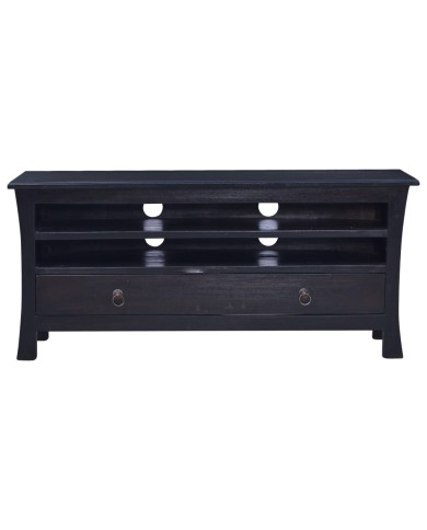 Meuble TV Café noir clair 100x30x45 cm Bois d'acajou massif