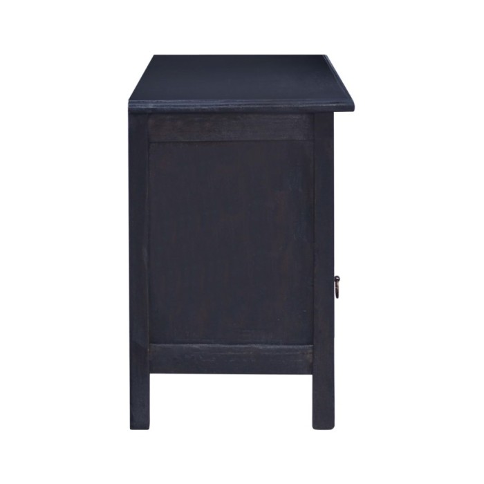 Meuble TV Café noir clair 100x30x45 cm Bois d'acajou massif