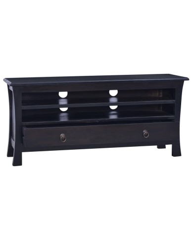 Meuble TV Café noir clair 100x30x45 cm Bois d'acajou massif