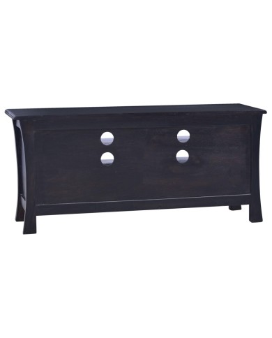Meuble TV Café noir clair 100x30x45 cm Bois d'acajou massif