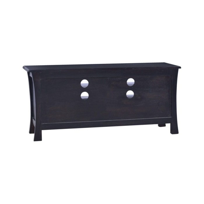 Meuble TV Café noir clair 100x30x45 cm Bois d'acajou massif