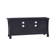 Meuble TV Café noir clair 100x30x45 cm Bois d'acajou massif