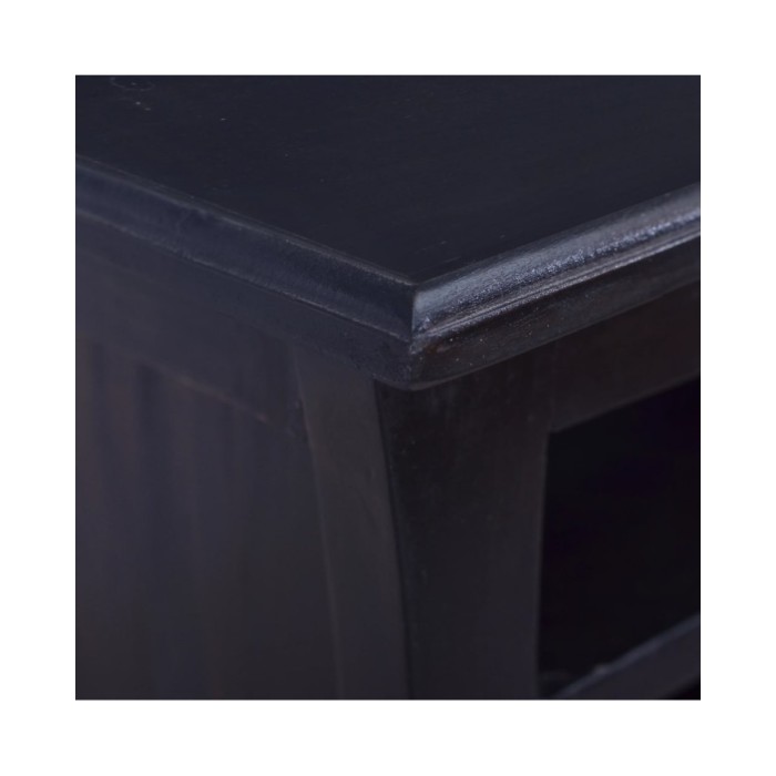 Meuble TV Café noir clair 100x30x45 cm Bois d'acajou massif