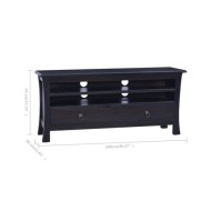 Meuble TV Café noir clair 100x30x45 cm Bois d'acajou massif