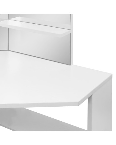 Coiffeuse d'angle avec lumière LED Blanc 