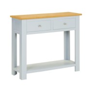 Table console 83x30x73 cm Bois de chêne massif 