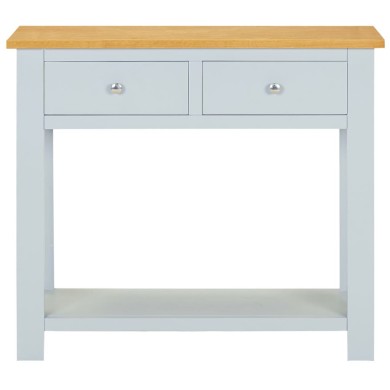 Table console 83x30x73 cm Bois de chêne massif 