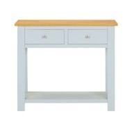 Table console 83x30x73 cm Bois de chêne massif 