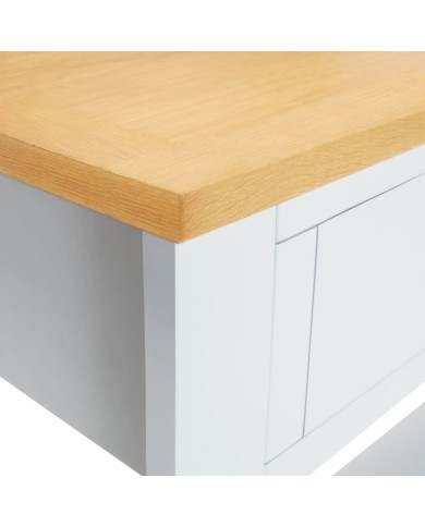 Table console 83x30x73 cm Bois de chêne massif 