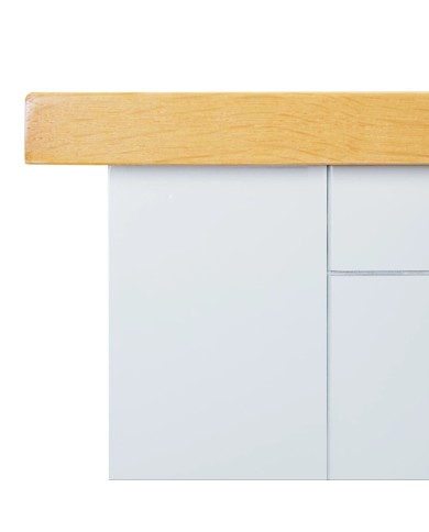 Table console 83x30x73 cm Bois de chêne massif 