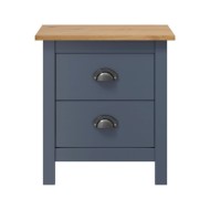 Table de chevet Hill Range Gris 46x35x49,5cm Bois de pin solide