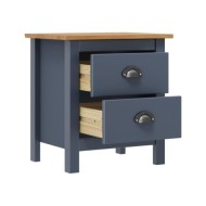 Table de chevet Hill Range Gris 46x35x49,5cm Bois de pin solide