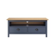 Meuble TV Hill Range Gris 110x40x47 cm Bois de pin solide