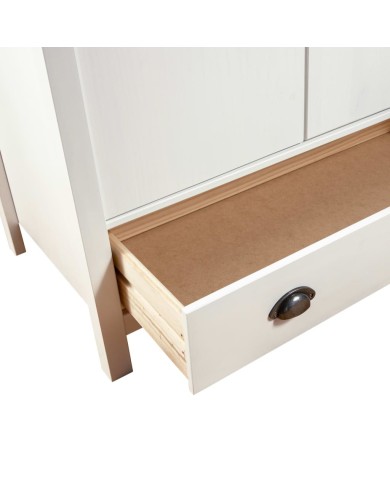 Garde-robe à 2 portes Hill Range Blanc 89x50x170 cm Pin solide
