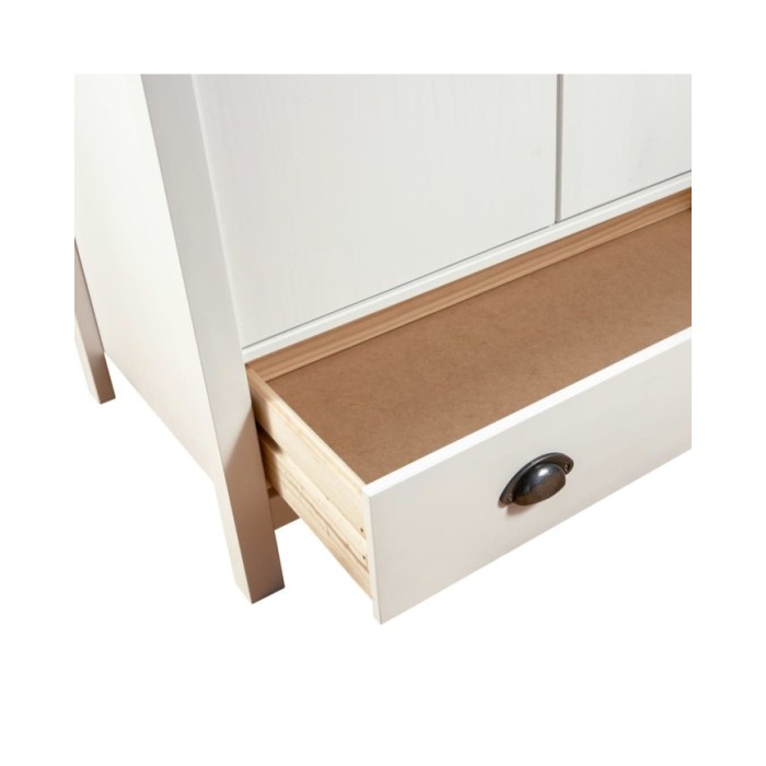 Garde-robe à 2 portes Hill Range Blanc 89x50x170 cm Pin solide