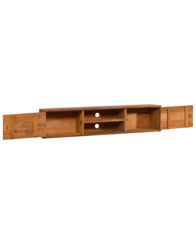 Meuble TV mural 135x30x30 cm Bois de teck massif