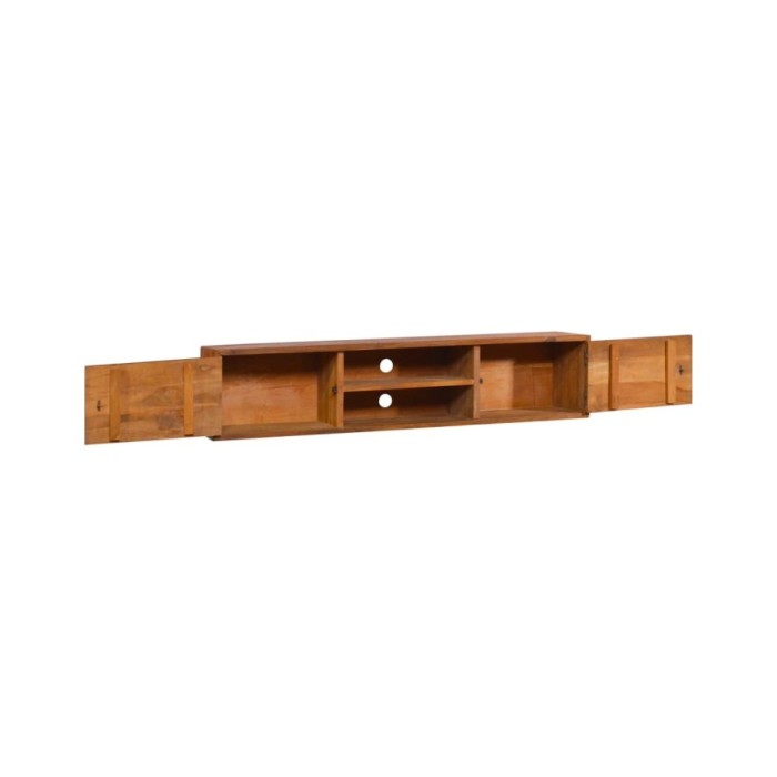 Meuble TV mural 135x30x30 cm Bois de teck massif