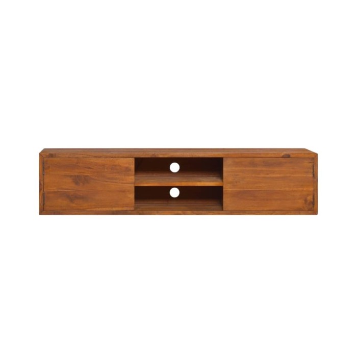 Meuble TV mural 135x30x30 cm Bois de teck massif