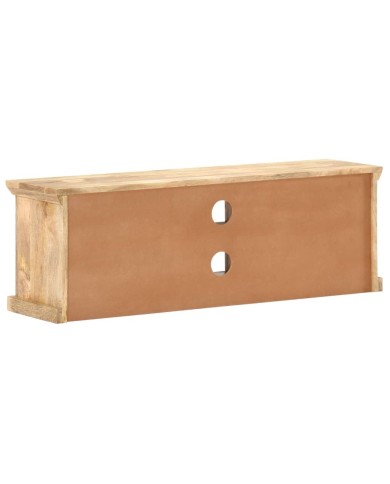 Meuble TV avec portes en acier 120x30x40 cm Bois de manguier