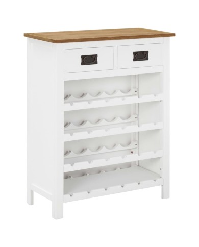 Casier à bouteilles 72x32x90 cm Bois de chêne massif