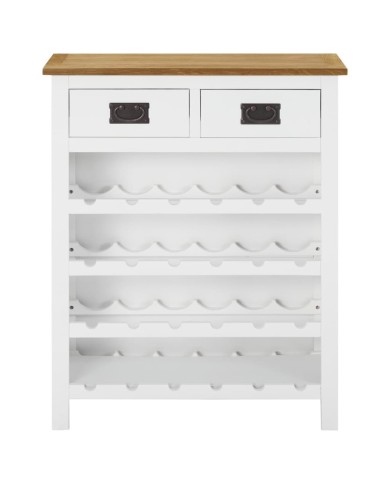 Casier à bouteilles 72x32x90 cm Bois de chêne massif
