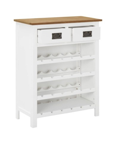 Casier à bouteilles 72x32x90 cm Bois de chêne massif