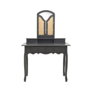 Ensemble de coiffeuse avec tabouret Gris 100x40x146cm Paulownia
