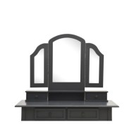 Ensemble de coiffeuse avec tabouret Gris 100x40x146cm Paulownia
