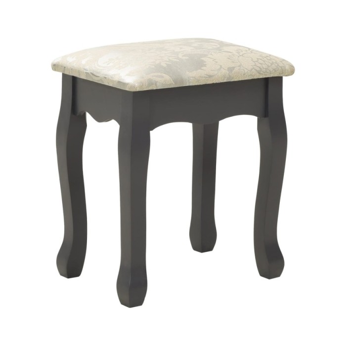 Ensemble de coiffeuse avec tabouret Gris 100x40x146cm Paulownia