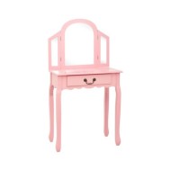 Coiffeuse et tabouret Rose 65x36x128 cm Bois de paulownia MDF