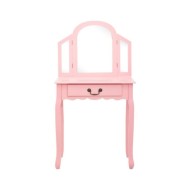 Coiffeuse et tabouret Rose 65x36x128 cm Bois de paulownia MDF