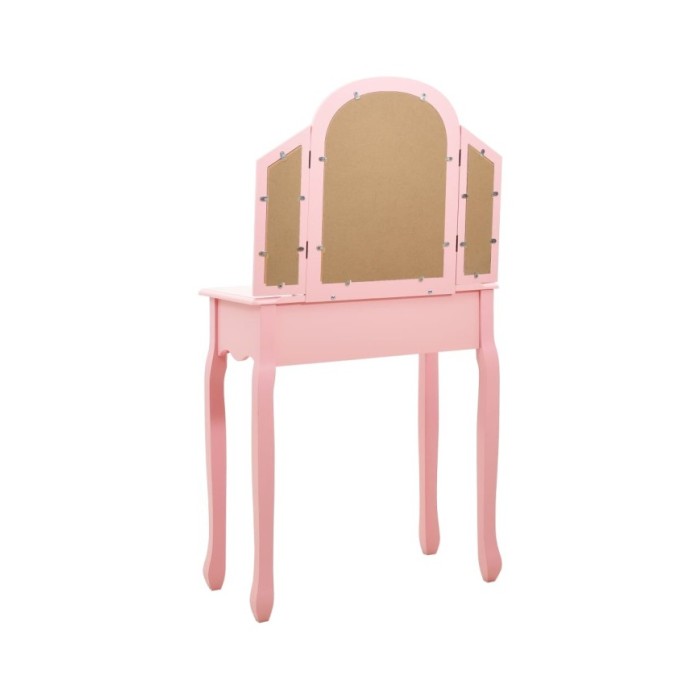 Coiffeuse et tabouret Rose 65x36x128 cm Bois de paulownia MDF