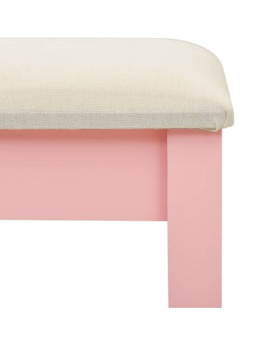 Coiffeuse et tabouret Rose 65x36x128 cm Bois de paulownia MDF