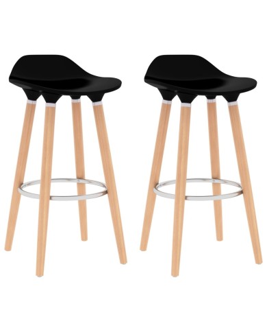 Tabourets de bar 2 pcs Noir