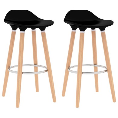 Tabourets de bar 2 pcs Noir