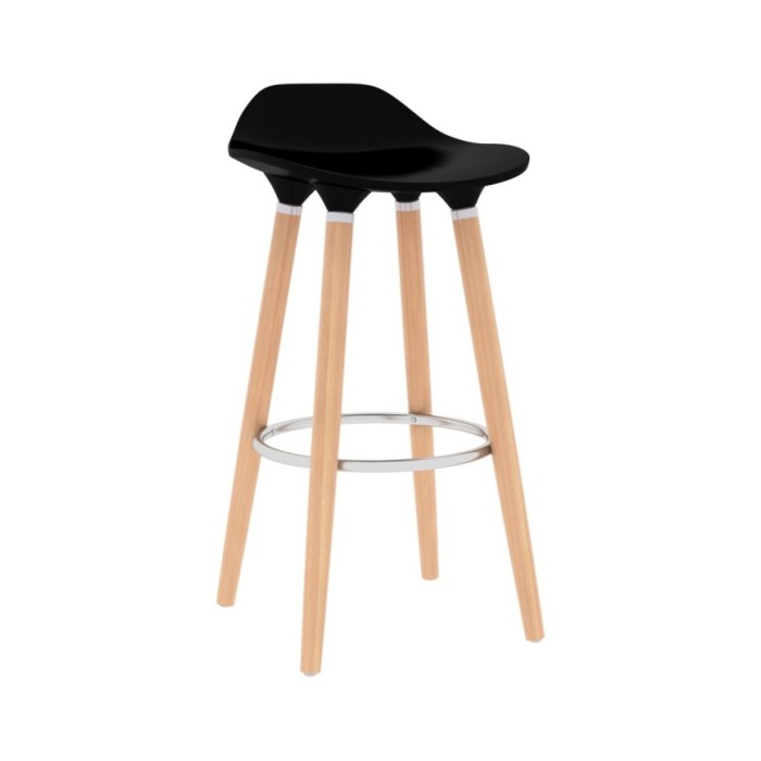 Tabourets de bar 2 pcs Noir