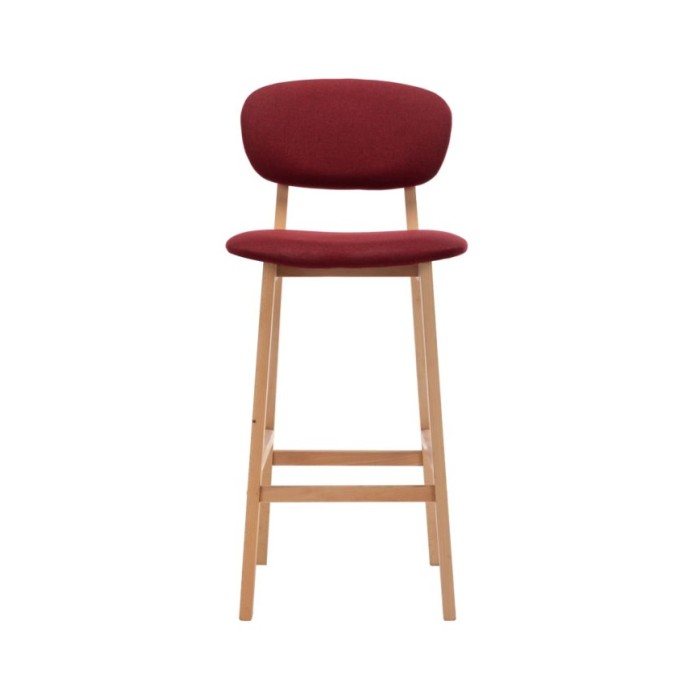 Tabourets de bar 2 pcs Rouge bordeaux Tissu