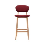 Tabourets de bar 2 pcs Rouge bordeaux Tissu