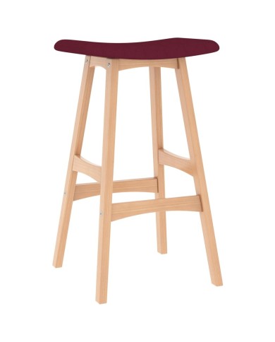 Tabourets de bar 2 pcs Rouge bordeaux Tissu 