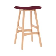 Tabourets de bar 2 pcs Rouge bordeaux Tissu 