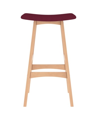Tabourets de bar 2 pcs Rouge bordeaux Tissu 